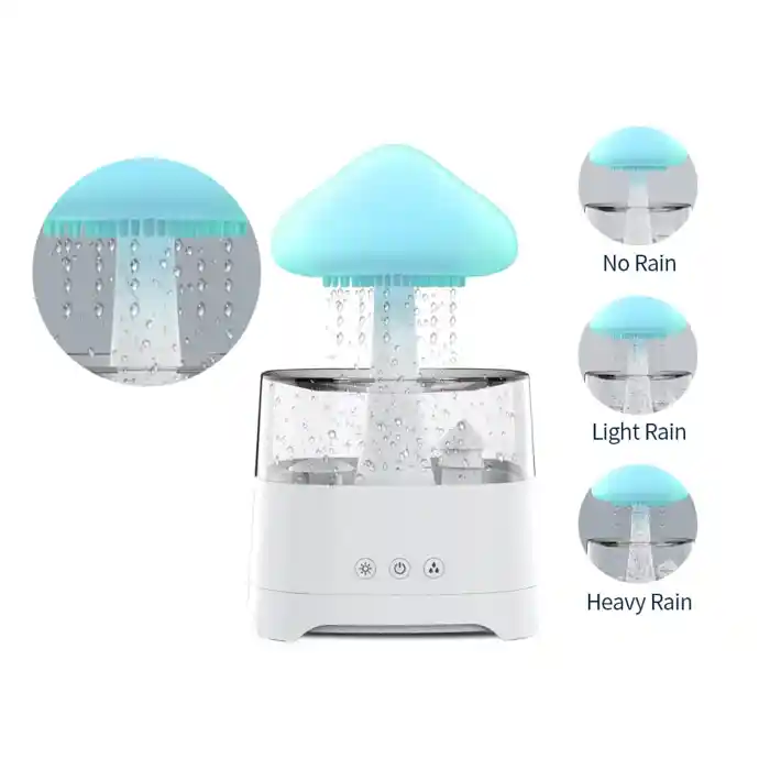 CH08 PRO 5 IN 1 Bluetooth Speaker with Colourful Raindrop Humidifier with 7 Colors